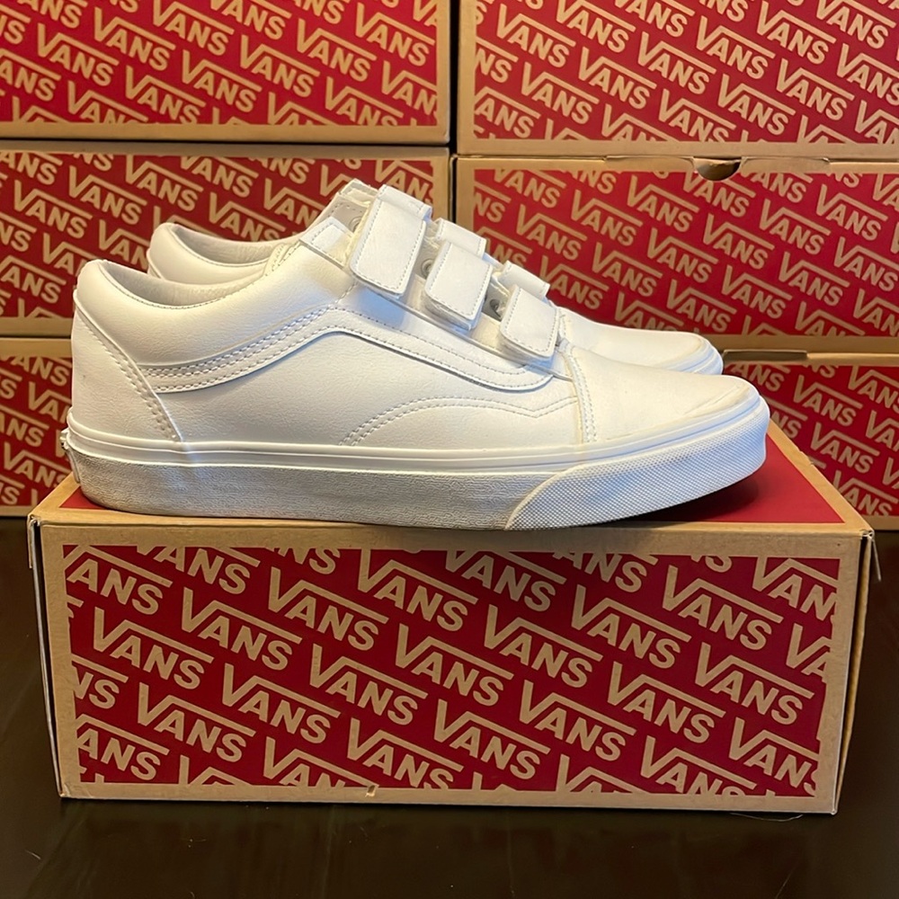Vans Old Skool V (Leather) True White